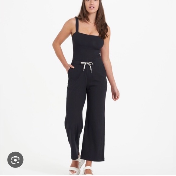 Vuori Pants - Vuori Mudra Black ribbed jumpsuit